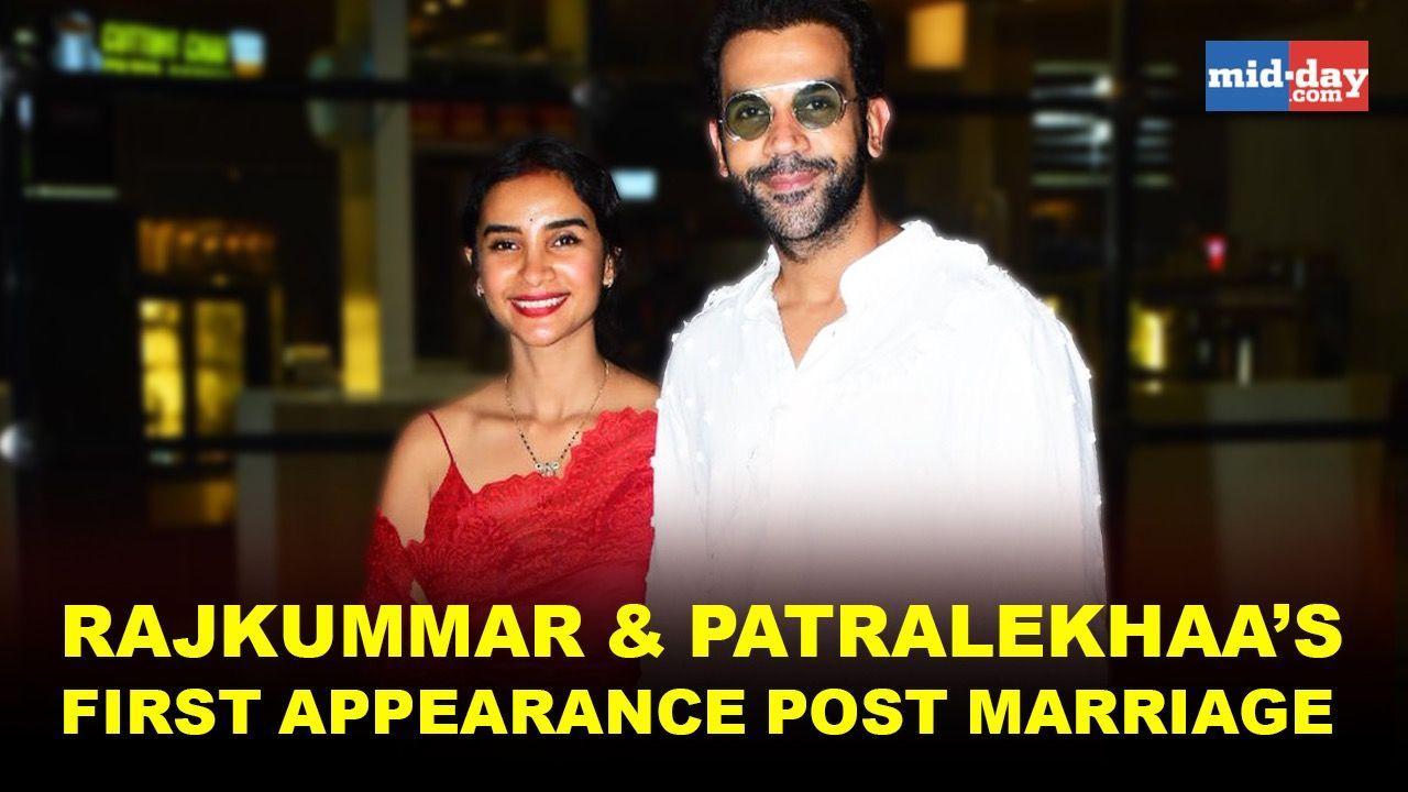 Rajkummar Rao and Patralekhaa make their first public appearance post marriage